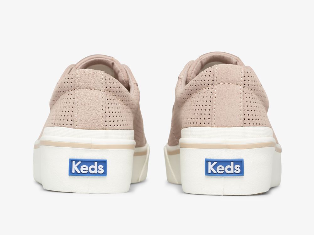 Dámské Platform Sneakers Keds Jump Kick Duo Perf Semišové Světle Fialové | CZ-14650