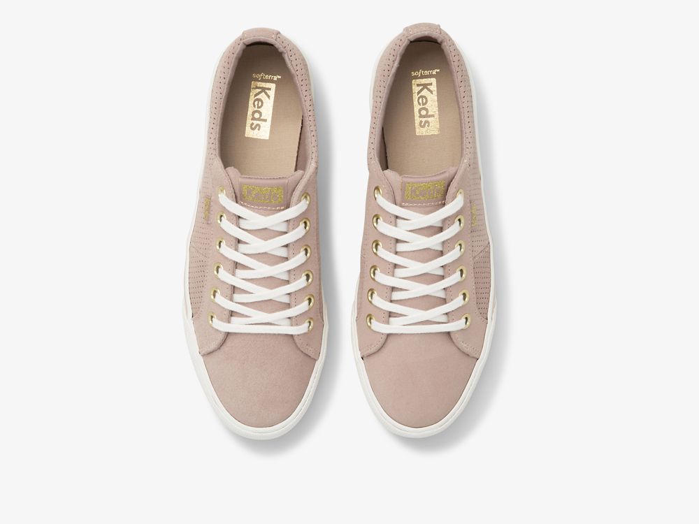 Dámské Platform Sneakers Keds Jump Kick Duo Perf Semišové Světle Fialové | CZ-14650