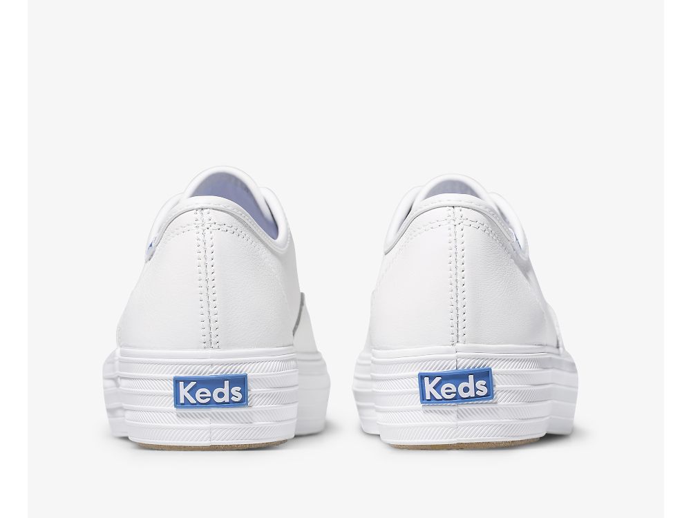 Dámské Platform Sneakers Keds Triple Bílé | CZ-22138