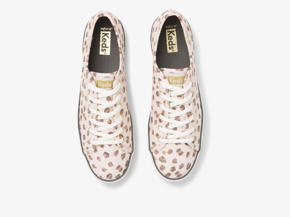 Dámské Platform Sneakers Keds Triple Kick Leopard Platene Růžové Viacfarebný | CZ-38683