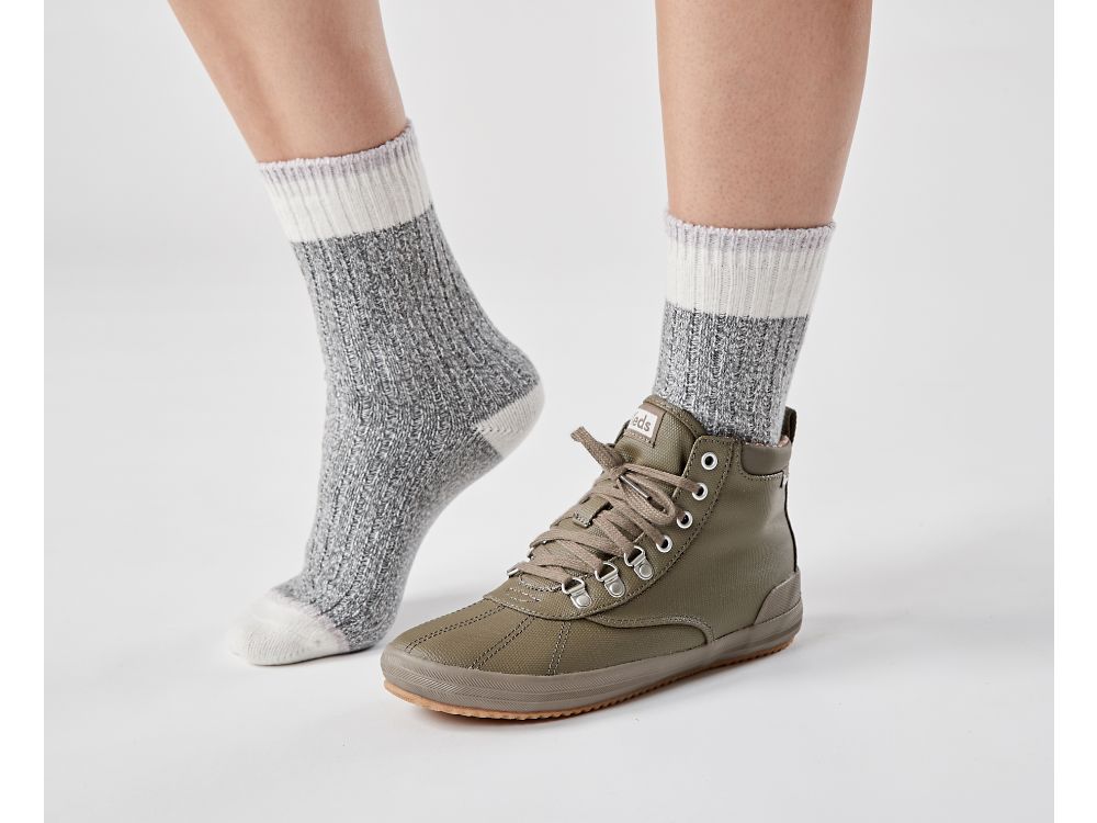 Dámské Ponožky Keds 3 Pk Crew Boot Socks Černé | CZ-31165