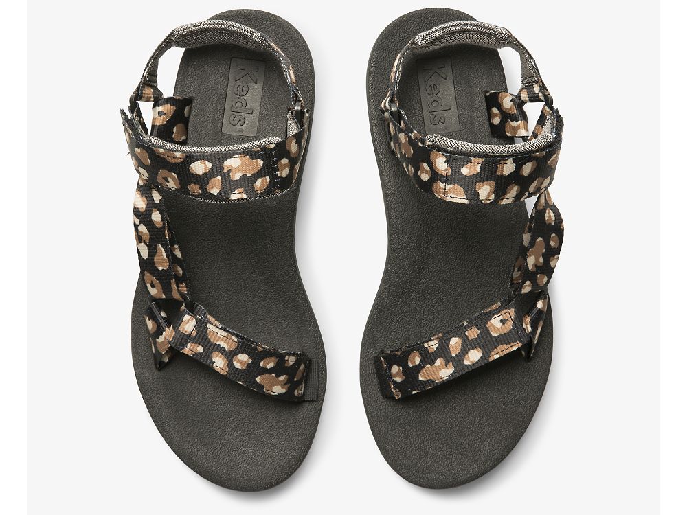 Dámské Sandály Keds Trio Eco Sandal with Tencel™ Leopard | CZ-92783