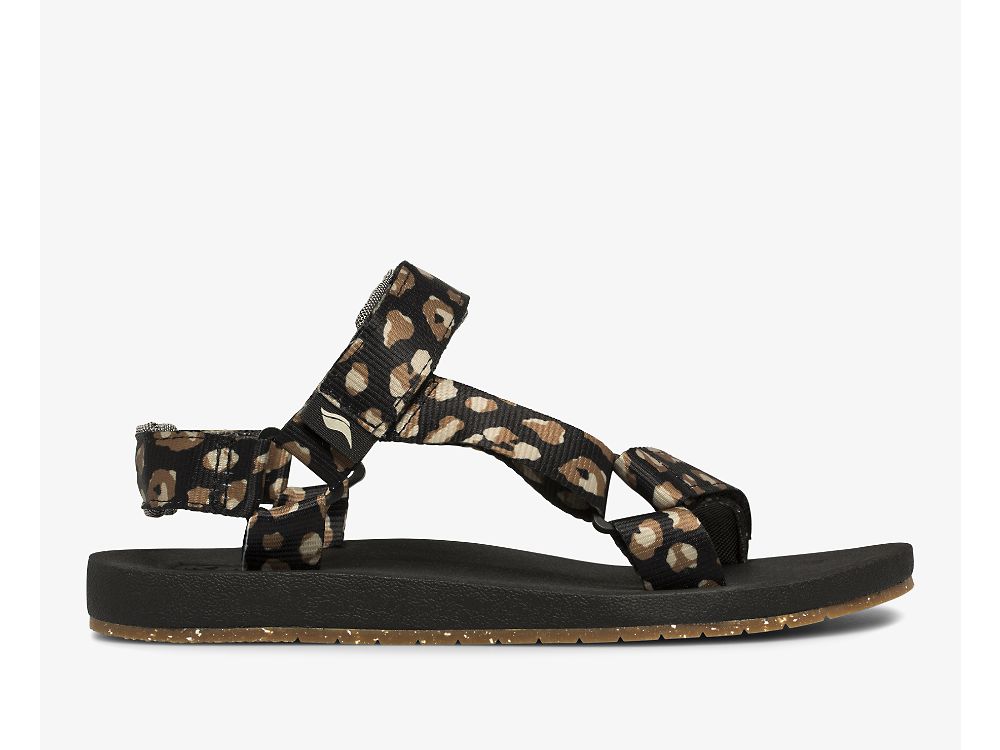 Dámské Sandály Keds Trio Eco Sandal with Tencel™ Leopard | CZ-92783