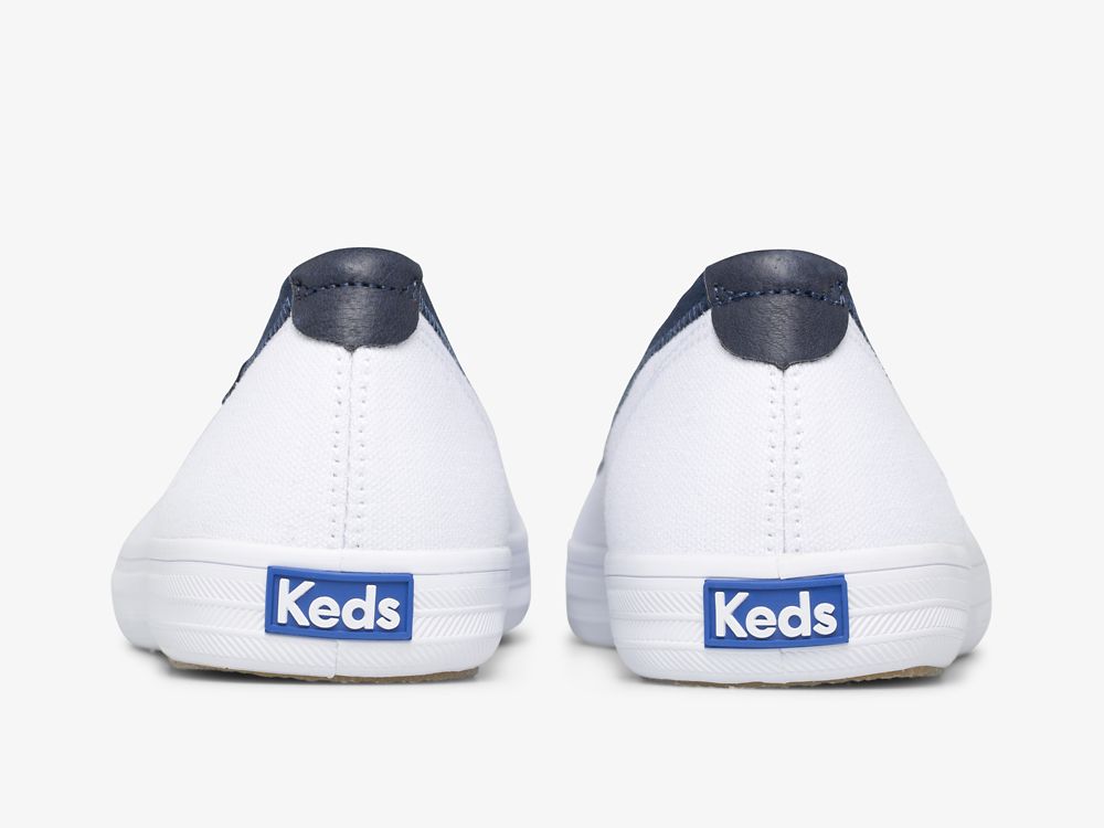 Dámské SlipOnTenisky Keds Bryn Platene Bílé | CZ-73163