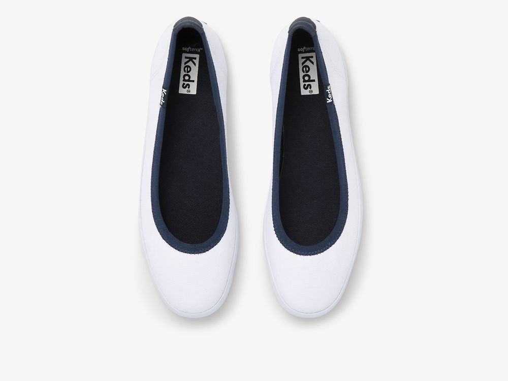 Dámské SlipOnTenisky Keds Bryn Platene Bílé | CZ-73163