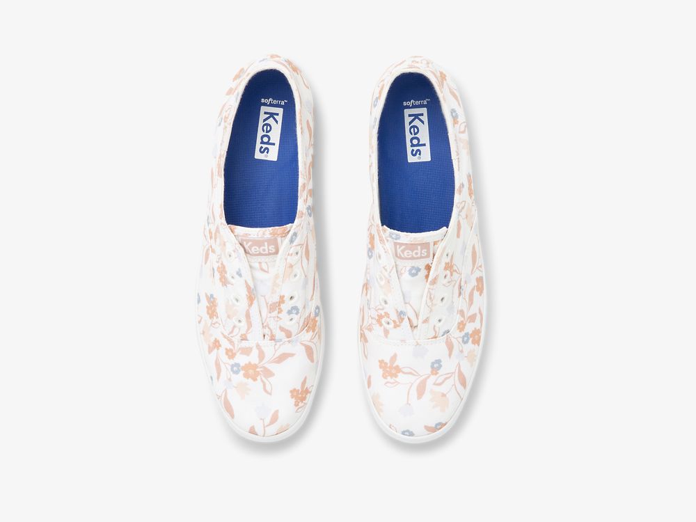 Dámské SlipOnTenisky Keds Chillax Femme Floral Twill Bílé Viacfarebný | CZ-00739