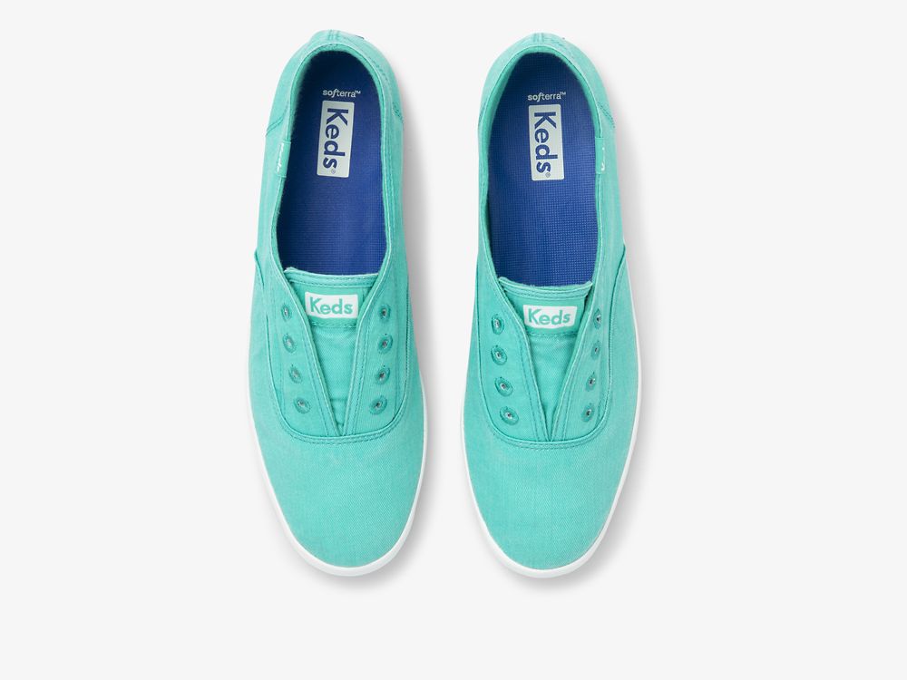 Dámské SlipOnTenisky Keds Chillax Neon Twill Washable Tyrkysové | CZ-82232