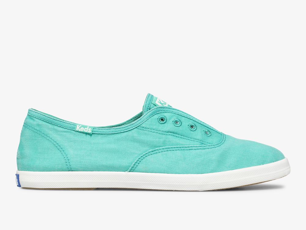 Dámské SlipOnTenisky Keds Chillax Neon Twill Washable Tyrkysové | CZ-82232