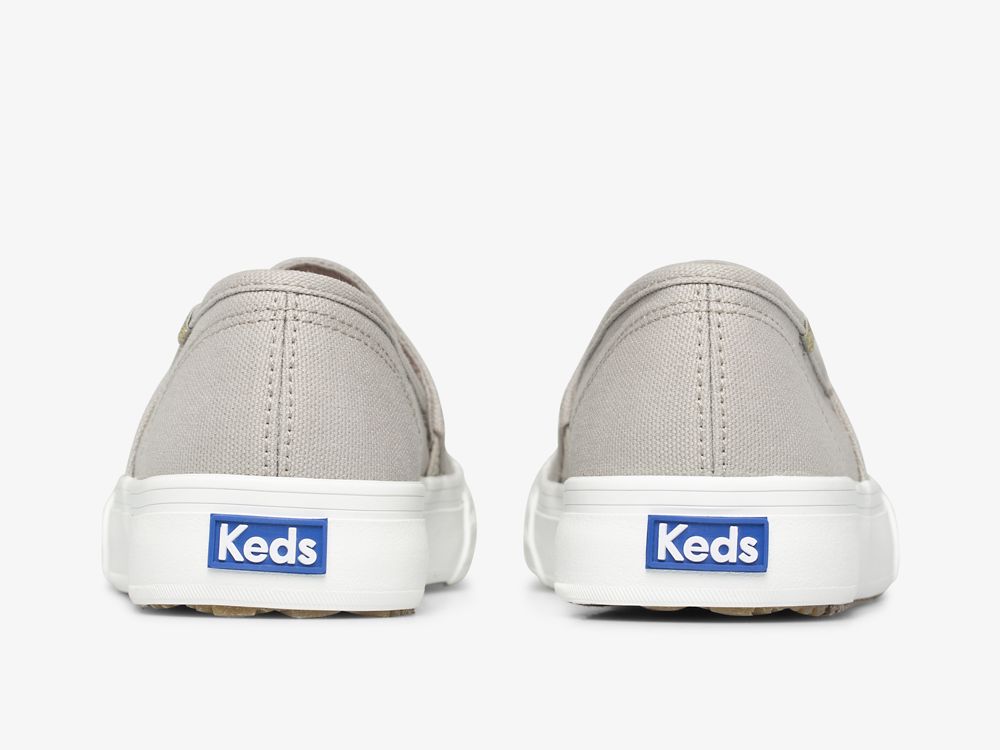 Dámské SlipOnTenisky Keds Double Decker Wave Platene Šedé | CZ-23515