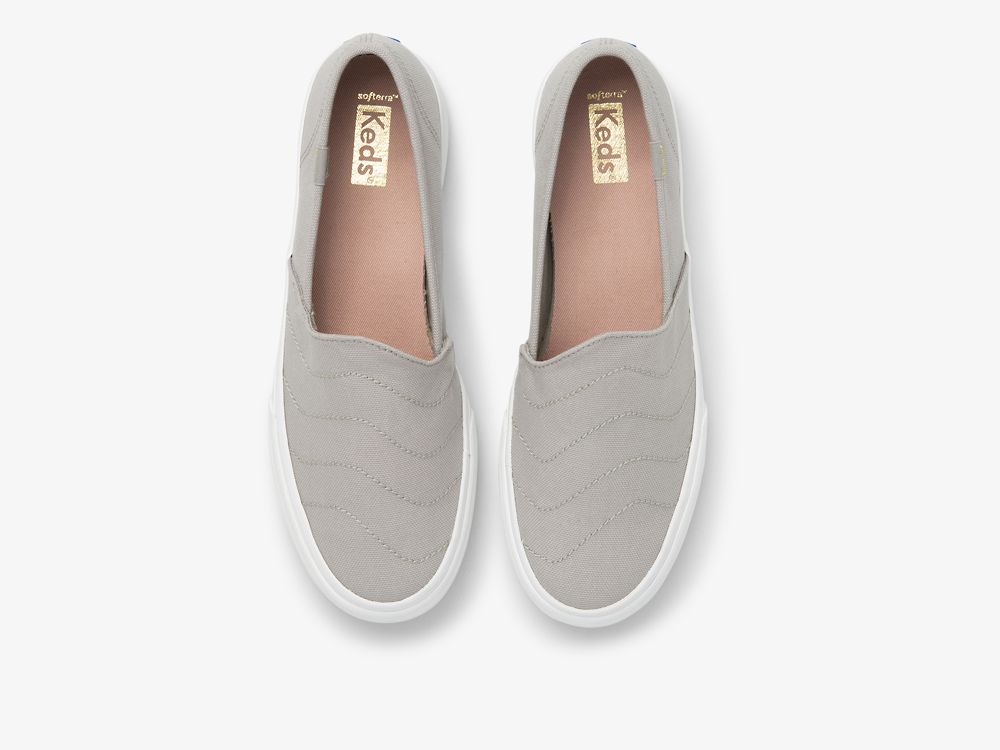 Dámské SlipOnTenisky Keds Double Decker Wave Platene Šedé | CZ-23515