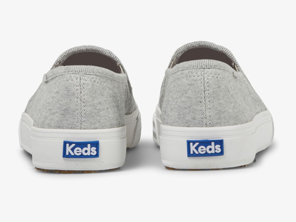 Dámské SlipOnTenisky Keds Double Decker Jersey Šedé | CZ-39902