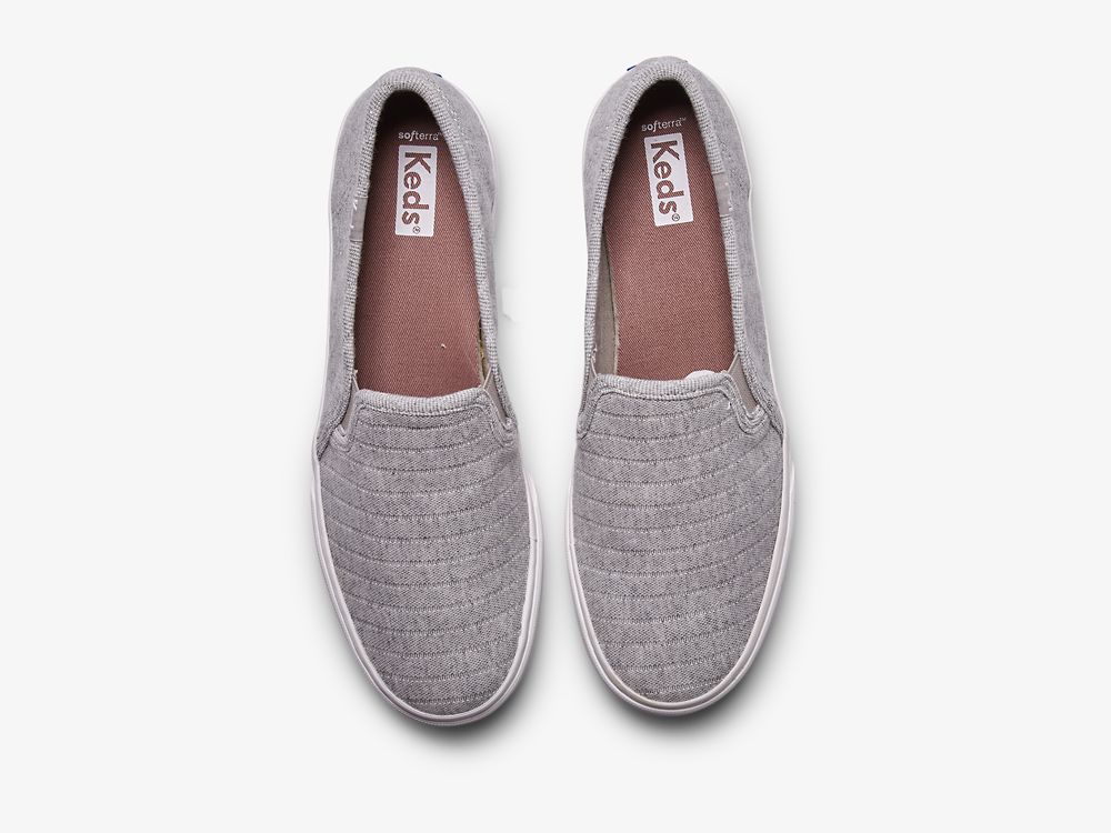 Dámské SlipOnTenisky Keds Double Decker Jersey Šedé | CZ-39902