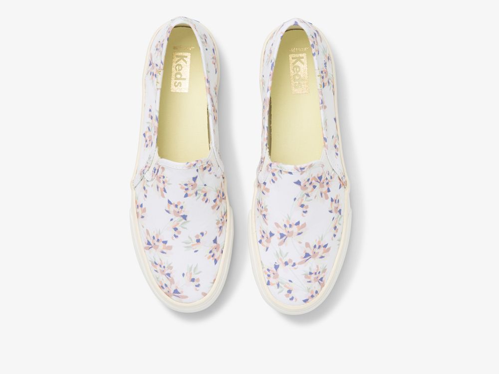 Dámské SlipOnTenisky Keds Double Decker Spring Floral Krém | CZ-53379