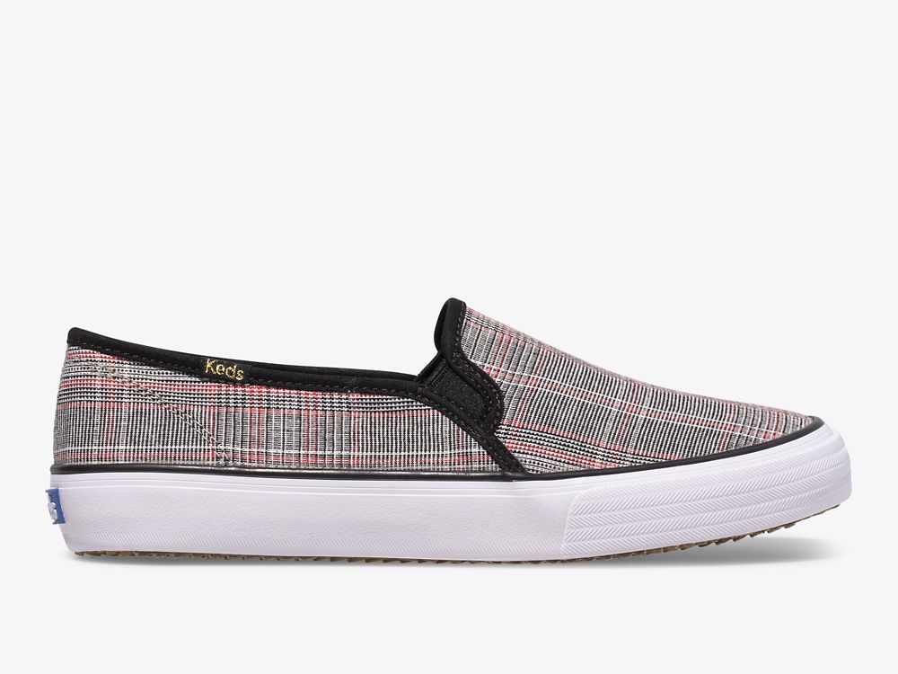 Dámské SlipOnTenisky Keds Double Decker Plaid Černé Viacfarebný | CZ-53673