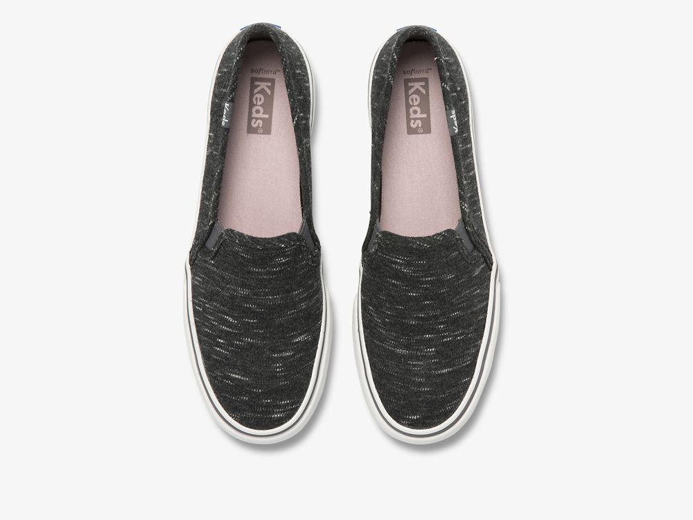 Dámské SlipOnTenisky Keds Double Decker Speckle Jersey Šedé | CZ-59115