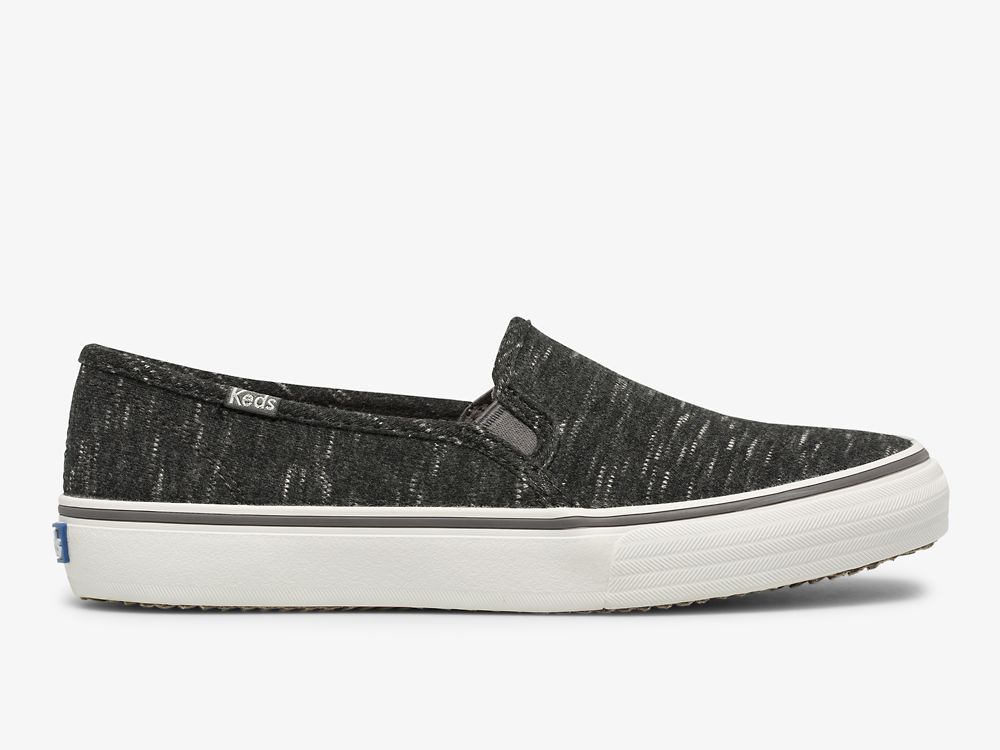 Dámské SlipOnTenisky Keds Double Decker Speckle Jersey Šedé | CZ-59115