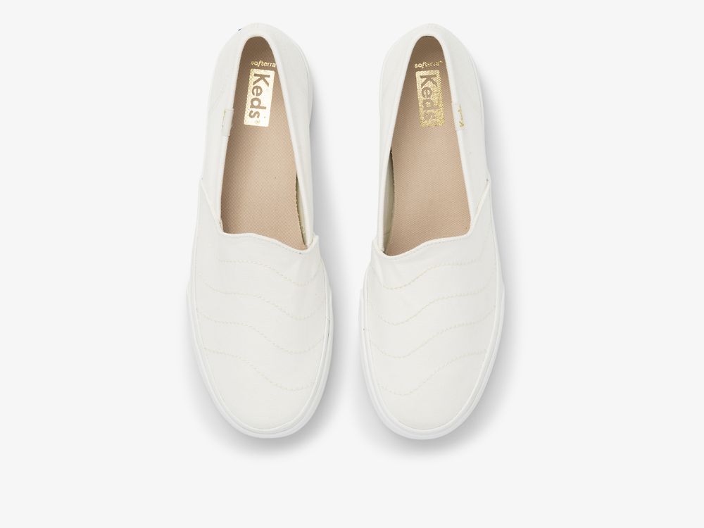 Dámské SlipOnTenisky Keds Double Decker Wave Platene Krém | CZ-70556