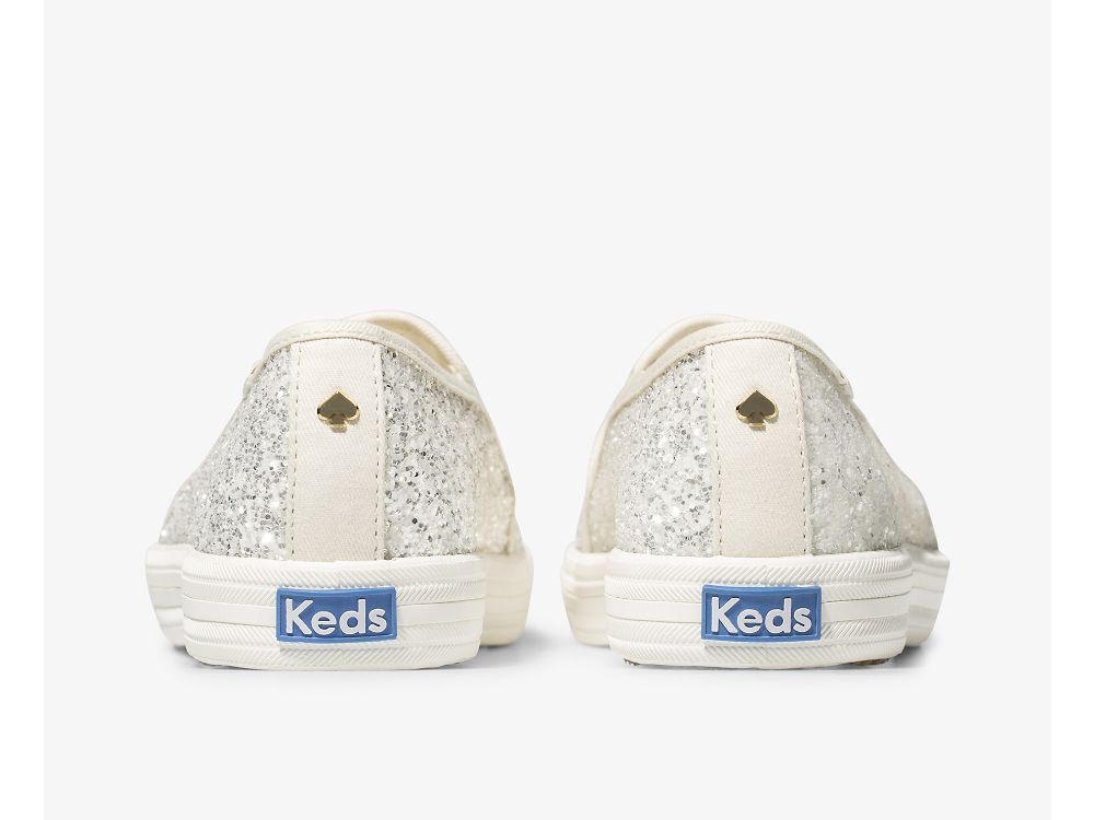 Dámské SlipOnTenisky Keds Kate Spade New York Double Decker Glitter Krém | CZ-91242