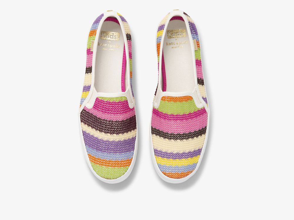 Dámské SlipOnTenisky Keds Kate Spade New York Double Decker Crochet Růžové Viacfarebný | CZ-93291