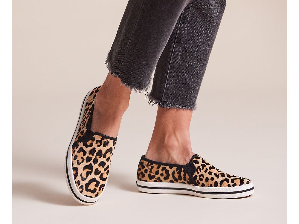 Dámské SlipOnTenisky Keds Kate Spade New York Calf Hair Slip On Leopard | CZ-94788