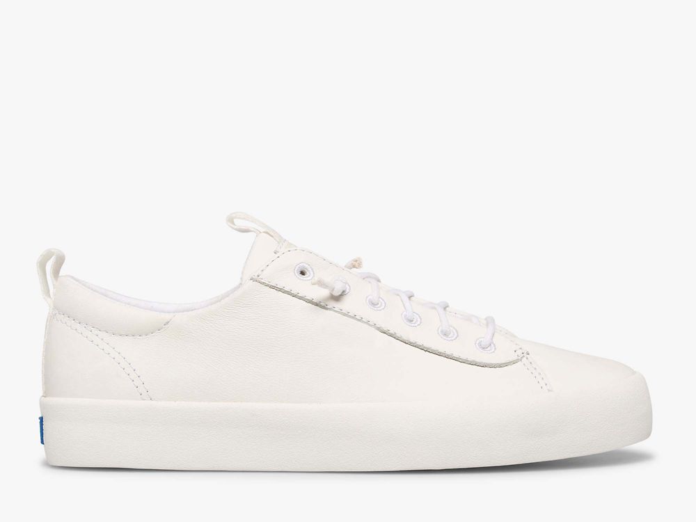 Dámské SlipOnTenisky Keds Kickback Læder Bílé | CZ-31252