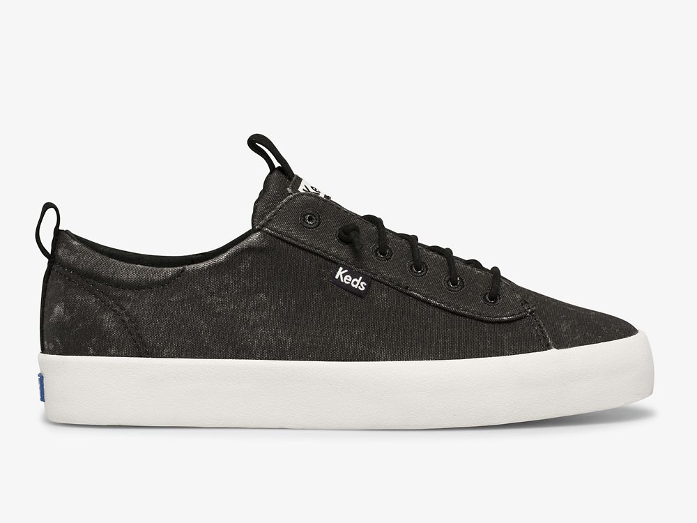 Dámské SlipOnTenisky Keds Kickback Washable Feat. Organic Bavlněné Černé | CZ-69611