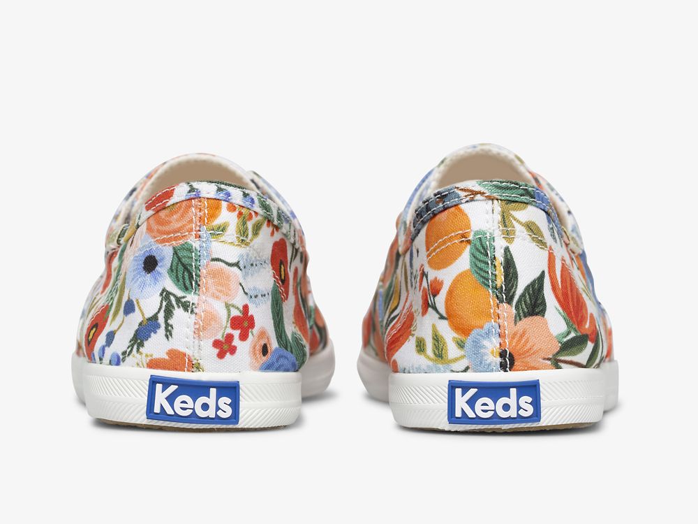 Dámské SlipOnTenisky Keds Rifle Paper Co. Chillax Citrus Garden Party Bílé Viacfarebný | CZ-39383