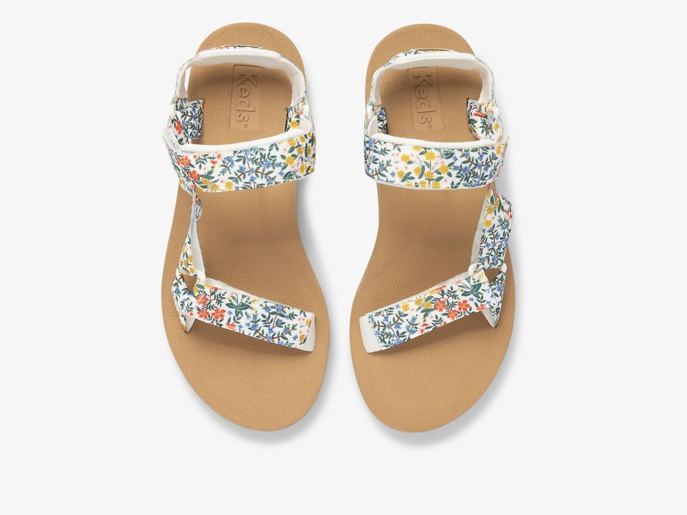 Dámské SlipOnTenisky Keds Rifle Paper Co. Trio Wildwood Bílé | CZ-55661