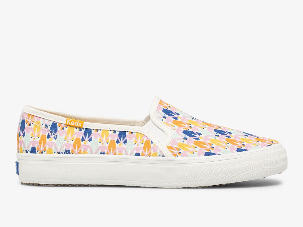 Dámské SlipOnTenisky Keds Washable Double Decker Rainbow Women Bílé Viacfarebný | CZ-31046