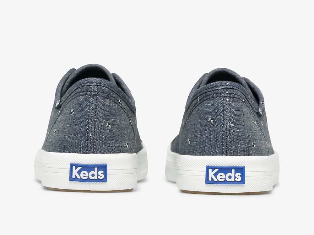 Dámské Tenisové Boty Keds Kickstart Dobby Jacquard Tmavě Blankyt | CZ-48145