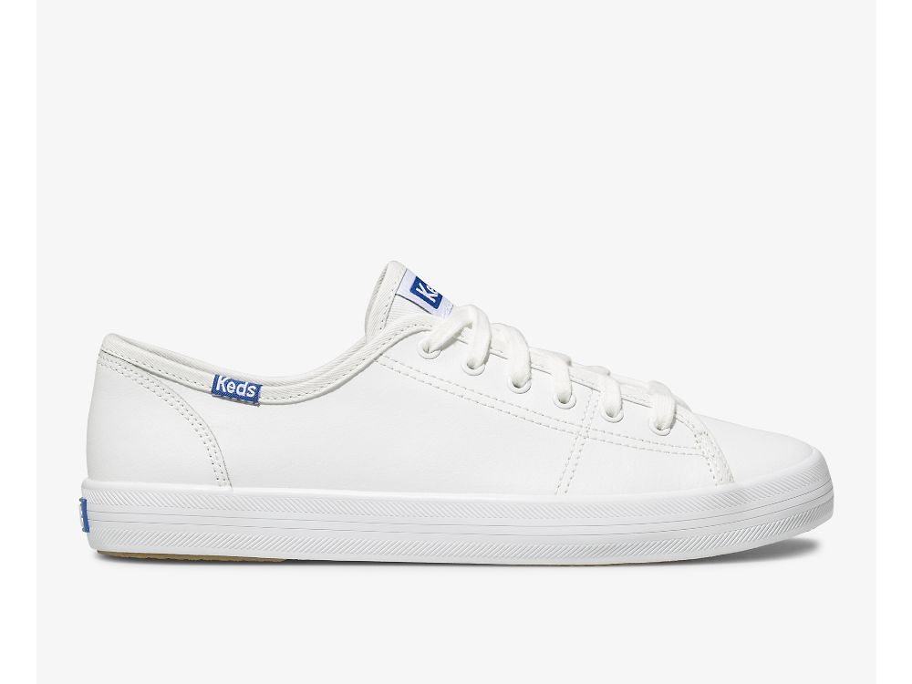 Dámské Tenisové Boty Keds Kickstart Læder Bílé Blankyt | CZ-67042