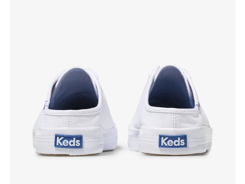 Dámské Tenisové Boty Keds Kickstart Mule Platene Bílé | CZ-33698