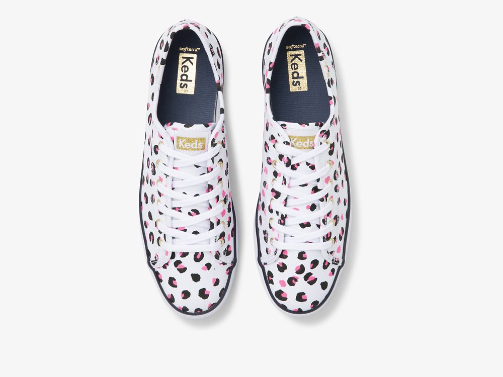 Dámské Tenisové Boty Keds Triple Kick Leopard Platene Bílé Viacfarebný | CZ-25295