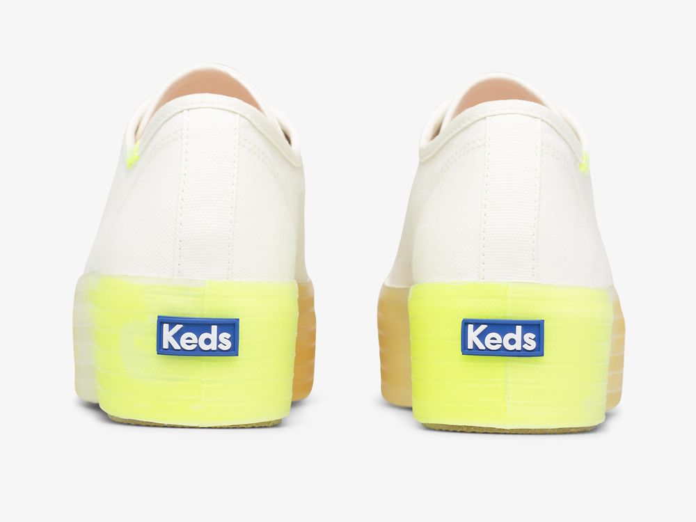 Dámské Tenisové Boty Keds Triple Up Ombre Foxing Bílé Viacfarebný | CZ-61605