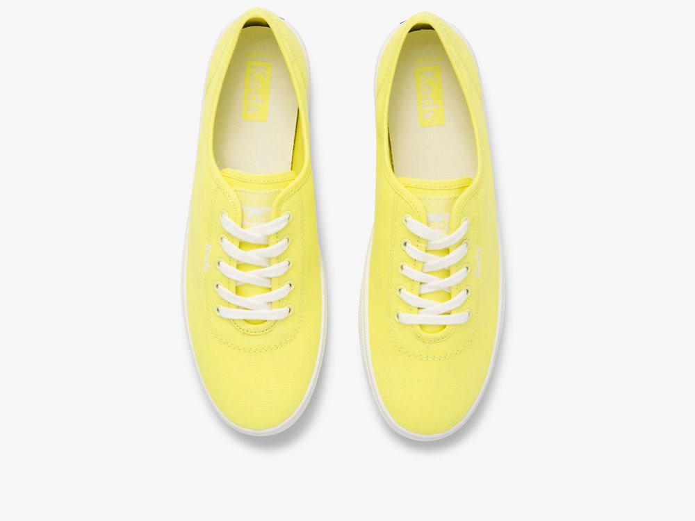 Dámské ŠněrovacíBoty Keds Breezie Platene Neon Žluté | CZ-96234