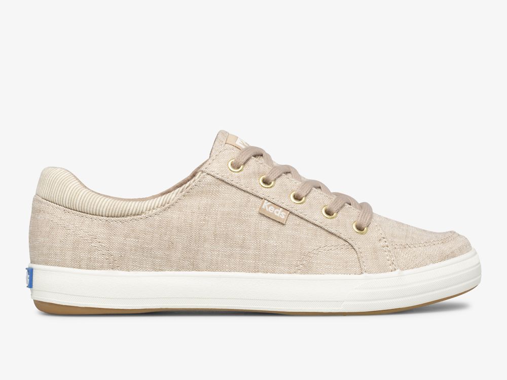 Dámské ŠněrovacíBoty Keds Center II Chambray Béžový | CZ-47883