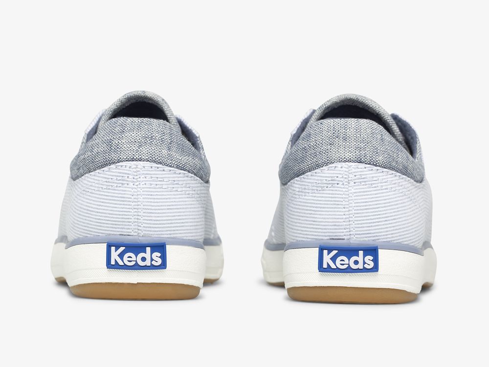 Dámské ŠněrovacíBoty Keds Center II Chambray Stripe Blankyt | CZ-73387