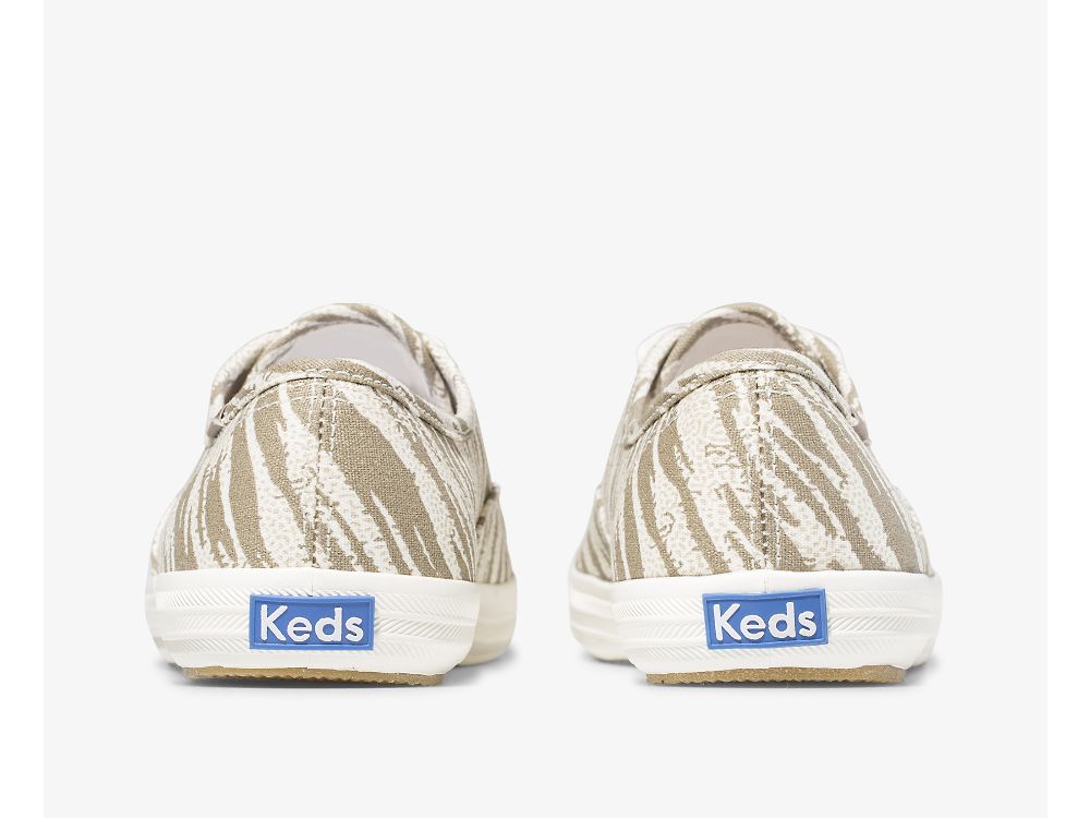 Dámské ŠněrovacíBoty Keds Champion Animal Krém | CZ-20815