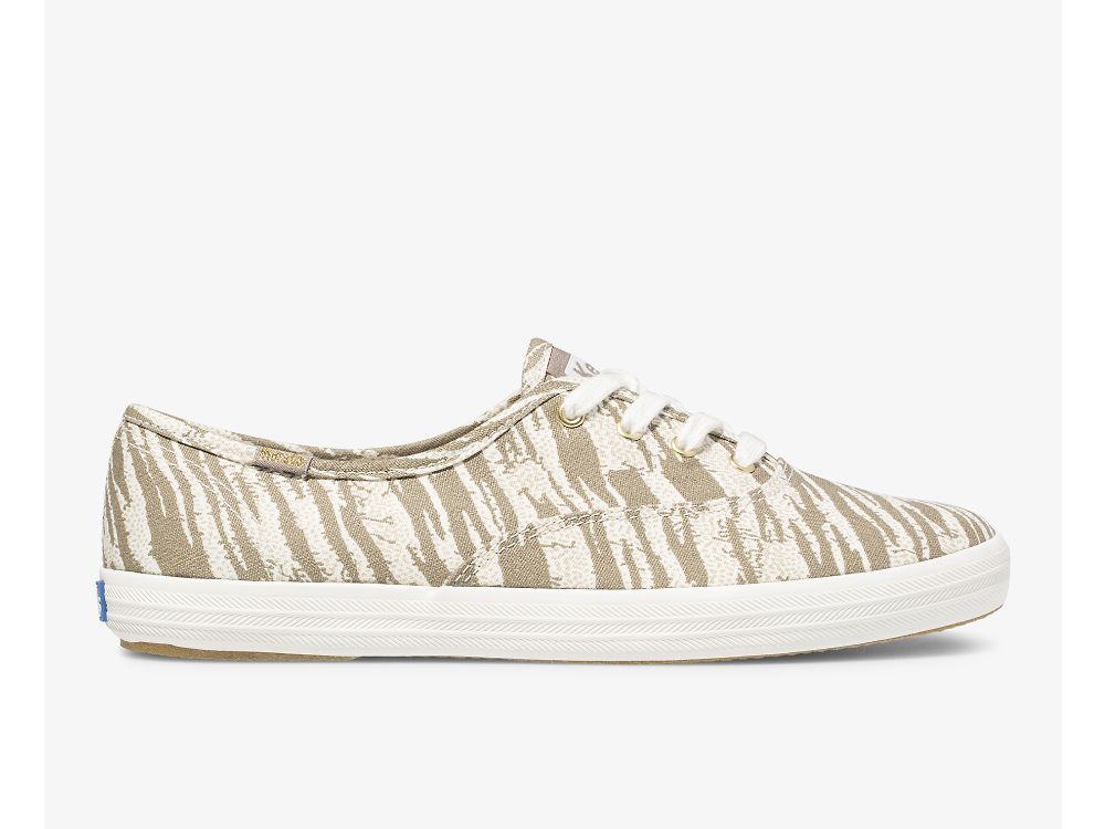 Dámské ŠněrovacíBoty Keds Champion Animal Krém | CZ-20815