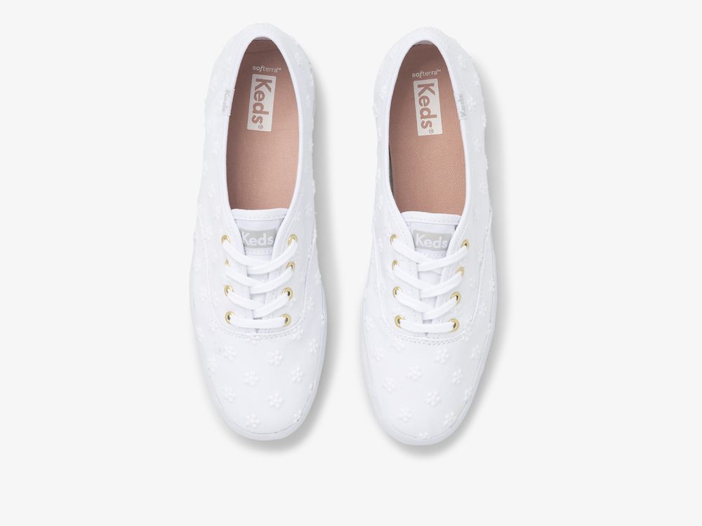 Dámské ŠněrovacíBoty Keds Champion Daisy Eyelet Bílé | CZ-76551