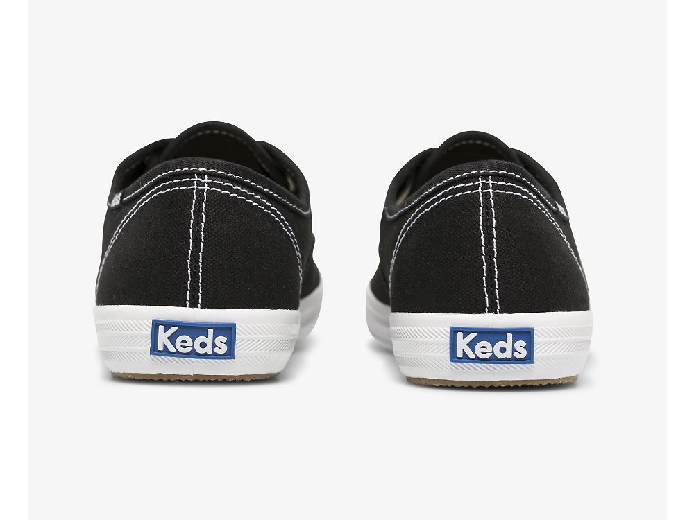 Dámské ŠněrovacíBoty Keds Champion Feat. Organic Bavlněné Černé | CZ-29576