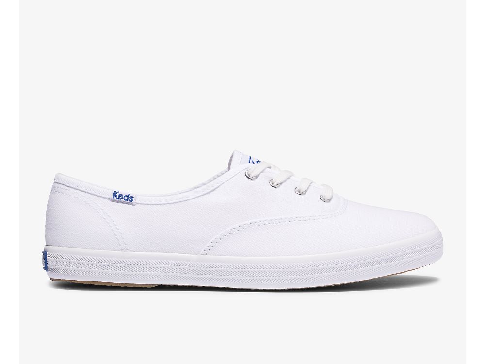 Dámské ŠněrovacíBoty Keds Champion Feat. Organic Bavlněné Bílé | CZ-33919