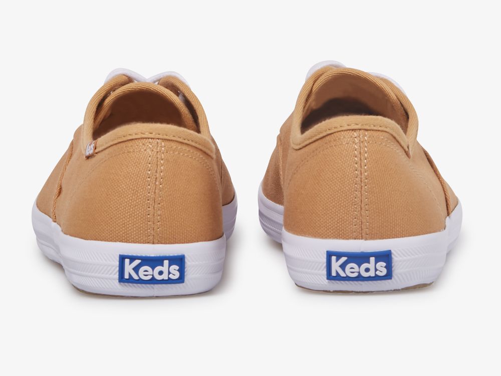 Dámské ŠněrovacíBoty Keds Champion Feat. Organic Bavlněné Hnědé | CZ-58462