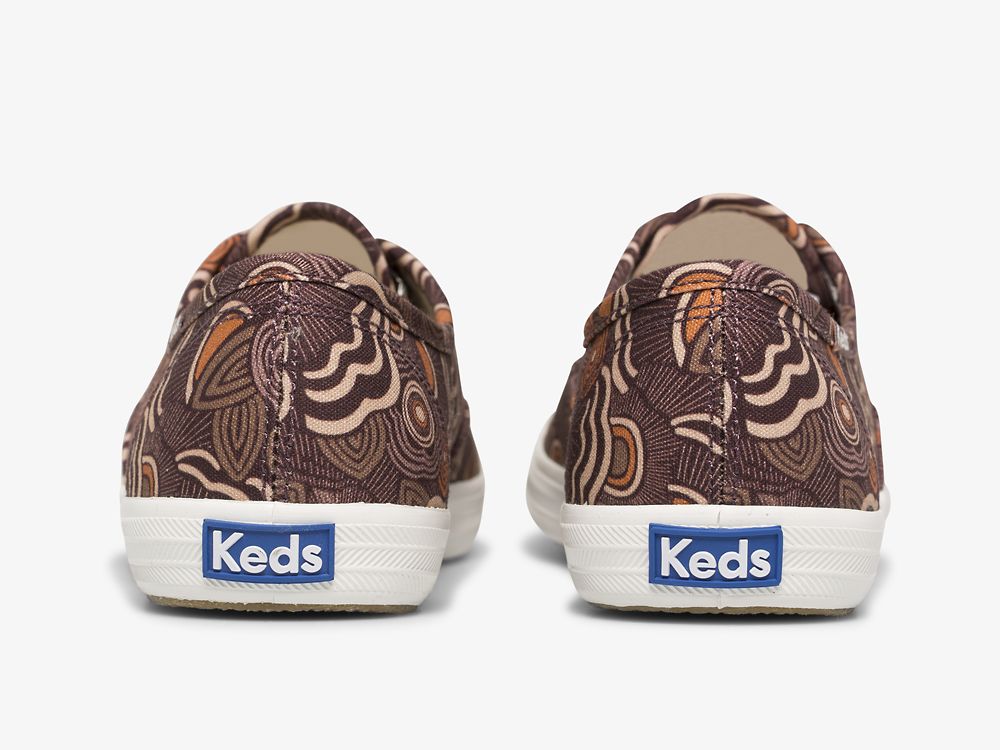 Dámské ŠněrovacíBoty Keds Champion Feat. Organic Platene Ripple Vínové Viacfarebný | CZ-69445