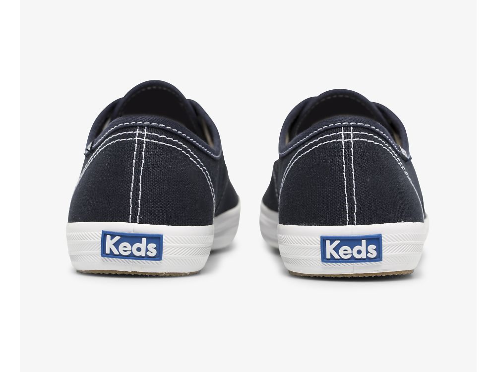 Dámské ŠněrovacíBoty Keds Champion Feat. Organic Bavlněné Tmavě Tmavě Blankyt | CZ-97712