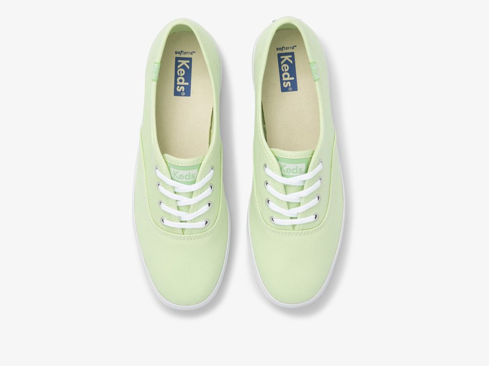 Dámské ŠněrovacíBoty Keds Champion Platene Washable Zelene | CZ-38955