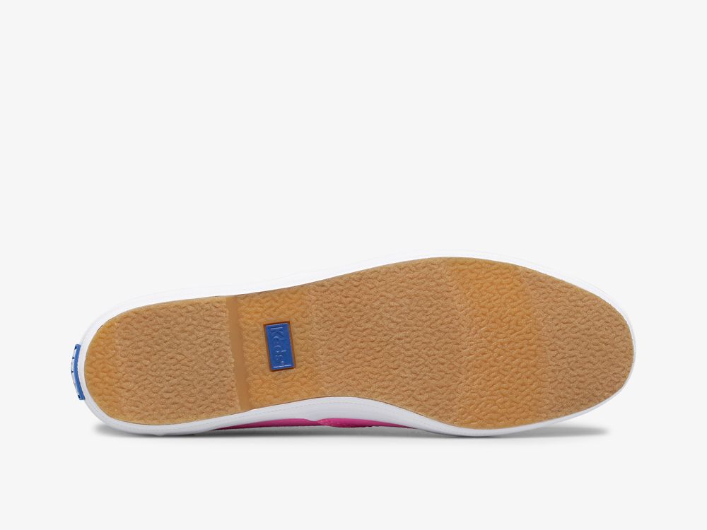 Dámské ŠněrovacíBoty Keds Champion Platene Neon Washable Růžové | CZ-79227