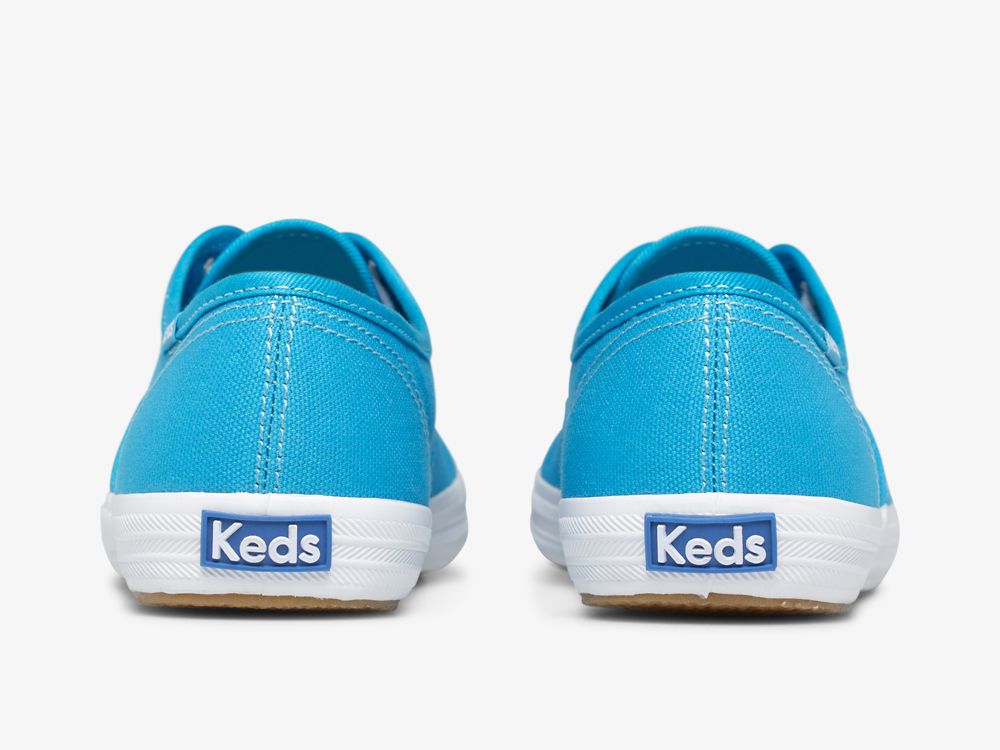 Dámské ŠněrovacíBoty Keds Champion Platene Neon Washable Blankyt | CZ-87067