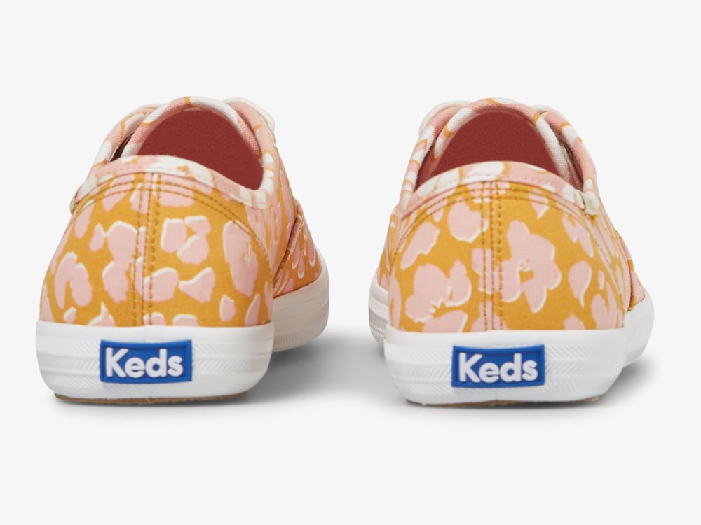 Dámské ŠněrovacíBoty Keds Champion Spot Print Žluté Růžové | CZ-10134