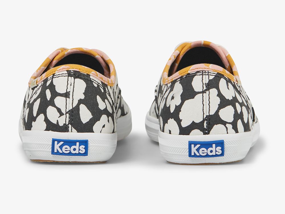 Dámské ŠněrovacíBoty Keds Champion Spot Print Černé Bílé | CZ-60333